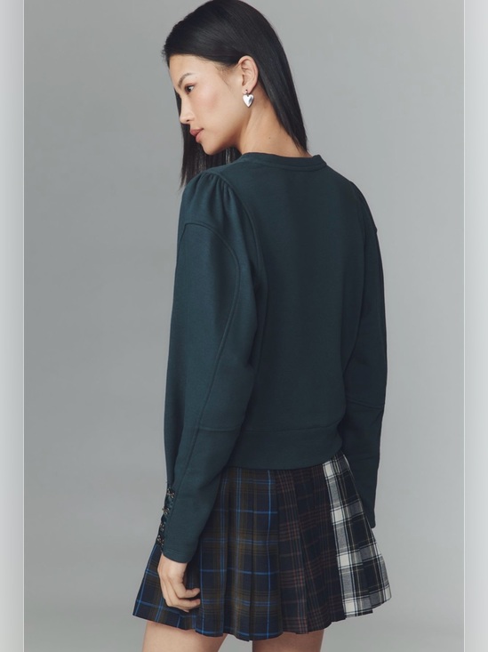 Anthropologie Tops - 💜Firm Price💜By Anthropologie fastened puff sleeve pullover